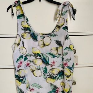NWT Lemon Print Tank